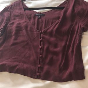 Kendall & Kylie maroon crop top SIZE M